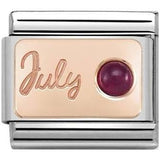 Nomination Classic Rose Gold July Birthstone Ruby Charm