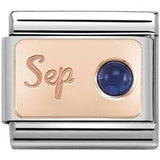 Nomination Classic Rose Gold September Birthstone Sapphire Charm