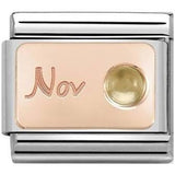 Nomination Classic Rose Gold November Birthstone Citrine Charm
