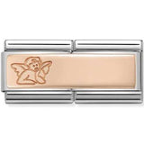 Nomination Classic Rose Gold Angel Double Charm