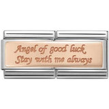 Nomination Classic Rose Gold Angel Of Luck Double Charm