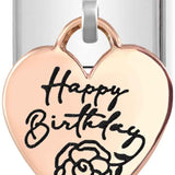 Nomination Classic Rose Gold Happy Birthday Heart Drop Charm