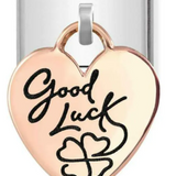 Nomination Classic Rose Gold Good Luck Heart Drop Charm