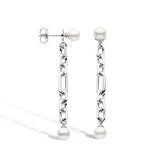 Kit Heath Revival Figaro Pearl Chain Link Drop Earrings