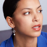 Kit Heath Bevel Trilogy Pearl Drop Earrings