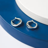 Kit Heath Bevel Cirque Small Hinged Huggie Hoop Earrings