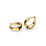 Kit Heath Bevel Cirque Golden Small Hinged Huggie Hoop Earrings