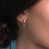 Kit Heath Bevel Cirque Small Hinged Huggie Hoop Earrings