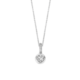 Ti Sento Solitaire CZ Pendant Necklace