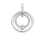 Ti Sento Concentric Circle CZ Large Pendant