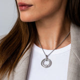 Ti Sento Concentric Circle CZ Large Pendant