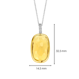 Ti Sento Lozenge Yellow CZ Pendant Necklace SALE