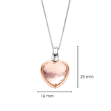 Ti Sento Heart Shape Nude Pink Pendant Necklace SALE