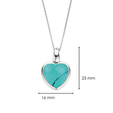 Ti Sento Heart Shape Turquoise Pendant Necklace SALE