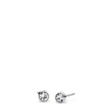 Bering Arctic Symphony Silver Swarovksi Crystal Solitaire Stud Earrings