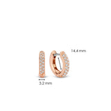 Ti Sento Classic Pavé Set CZ Hoop Earrings SALE