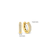 Ti Sento Classic Pavé Set CZ Hoop Earrings SALE