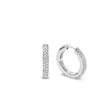 Ti Sento Large CZ Hoop Earrings