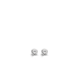 Ti Sento Bezel Set CZ Stud Earrings