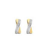Ti Sento Crossover CZ Hoop Earrings SALE