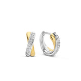Ti Sento Crossover CZ Hoop Earrings SALE