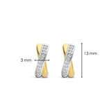 Ti Sento Crossover CZ Hoop Earrings SALE