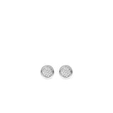 Ti Sento Pave Disc CZ Stud Earrings SALE