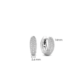 Ti Sento Ellipsis CZ Hoop Earrings