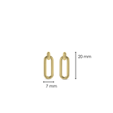 Ti Sento Elongated Link Long Stud Earrings SALE