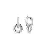 Ti Sento Interlocking Circles CZ Drop Earrings SALE
