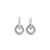Ti Sento Interlocking Circles CZ Drop Earrings SALE