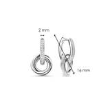 Ti Sento Interlocking Circles CZ Drop Earrings SALE