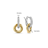 Ti Sento Interlocking Circles CZ Drop Earrings SALE