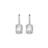 Ti Sento Emerald Cut CZ Drop Earrings SALE