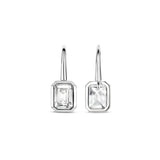 Ti Sento Emerald Cut CZ Drop Earrings SALE