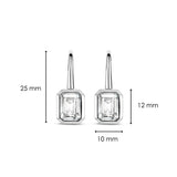 Ti Sento Emerald Cut CZ Drop Earrings SALE