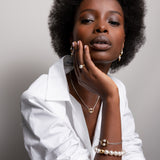 Ti Sento Bead Link Pearl Drop Earrings SALE