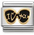 Nomination Classic Gold Enamel Sunglasses I Love You Charm