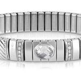 Nomination Extension Wide CZ Bracelet, Stainless Steel Sterling Silver