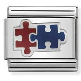 Nomination Classic Silver Enamel Jigsaw Puzzle Charm