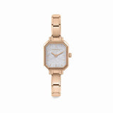 Nomination Rectangular Silver Glitter Rose Gold Watch SALE