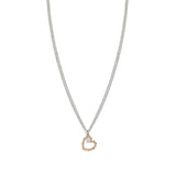 Nomination Rock In Love Heart Necklace, Sterling Silver Rose CZ SALE