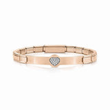 Nomination Trendsetter Heart Bracelet, Stainless Steel Rose PVD CZ SALE