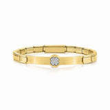 Nomination Trendsetter Clover Bracelet, Stainless Steel Gold PVD CZ SALE