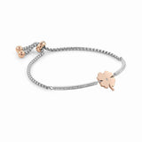 Nomination Milleluci Clover Bracelet, Stainless Steel Rose PVD CZ