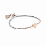 Nomination Milleluci Heart Bracelet, Stainless Steel Rose PVD CZ