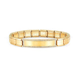 Nomination Trendsetter Sparkle Bar Bracelet, Stainless Steel Gold PVD CZ