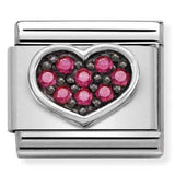 Nomination Classic CZ Red Pavé Heart Charm