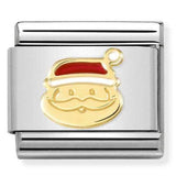 Nomination Classic Gold Enamel Father Christmas Face Charm