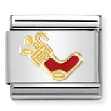 Nomination Classic Gold Enamel Christmas Stocking Charm